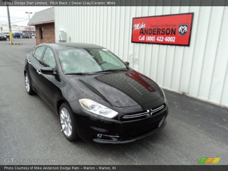 Pitch Black / Diesel Gray/Ceramic White 2013 Dodge Dart Limited