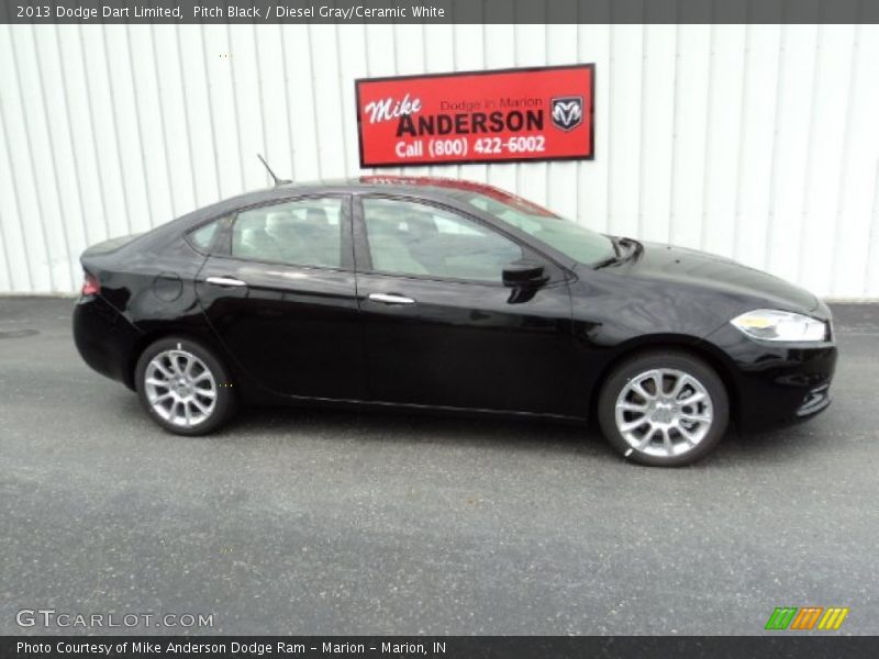 Pitch Black / Diesel Gray/Ceramic White 2013 Dodge Dart Limited
