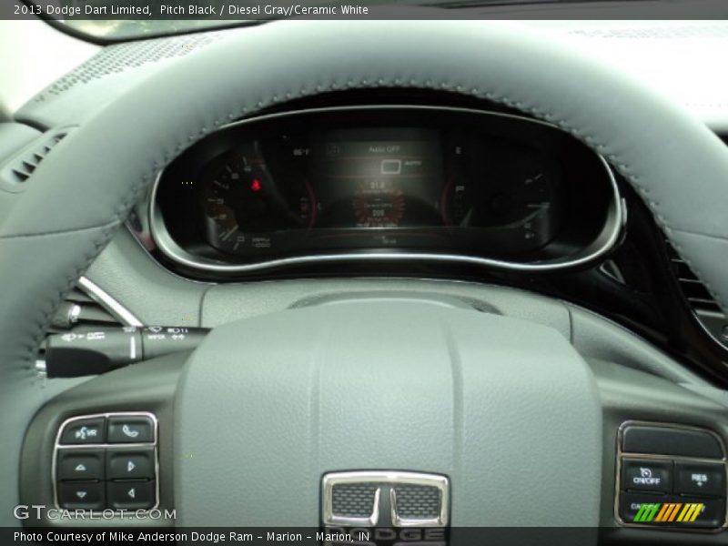 Pitch Black / Diesel Gray/Ceramic White 2013 Dodge Dart Limited