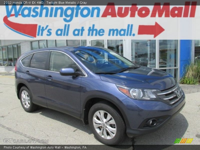 Twilight Blue Metallic / Gray 2012 Honda CR-V EX 4WD