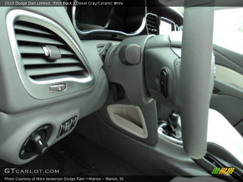 Pitch Black / Diesel Gray/Ceramic White 2013 Dodge Dart Limited