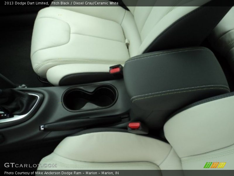 Pitch Black / Diesel Gray/Ceramic White 2013 Dodge Dart Limited