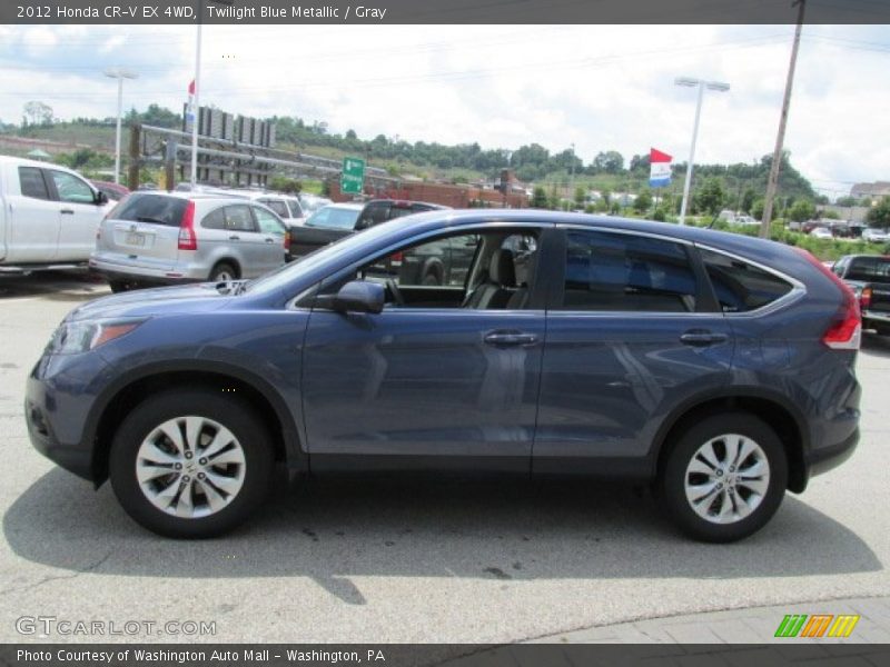 Twilight Blue Metallic / Gray 2012 Honda CR-V EX 4WD