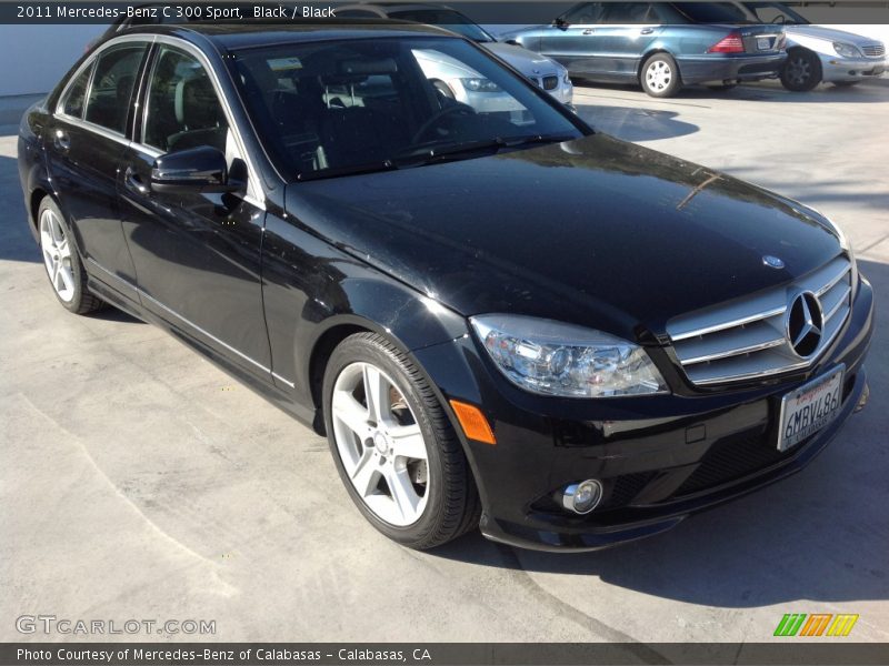 Black / Black 2011 Mercedes-Benz C 300 Sport