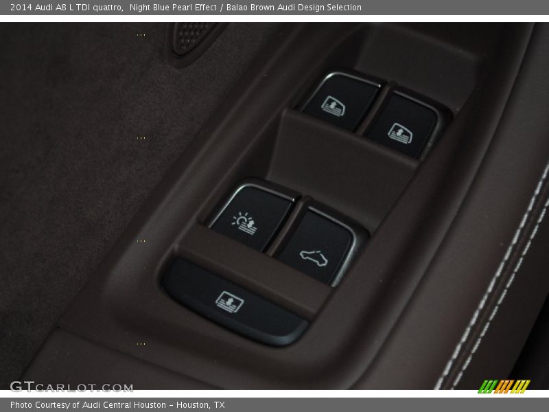 Night Blue Pearl Effect / Balao Brown Audi Design Selection 2014 Audi A8 L TDI quattro