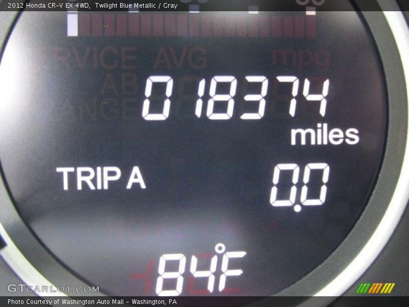 Twilight Blue Metallic / Gray 2012 Honda CR-V EX 4WD
