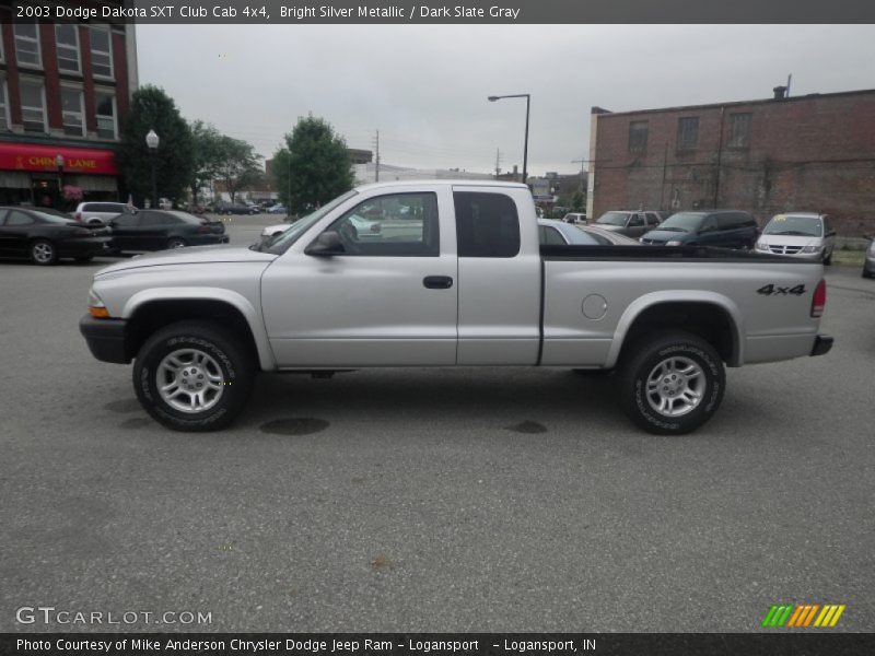 Bright Silver Metallic / Dark Slate Gray 2003 Dodge Dakota SXT Club Cab 4x4