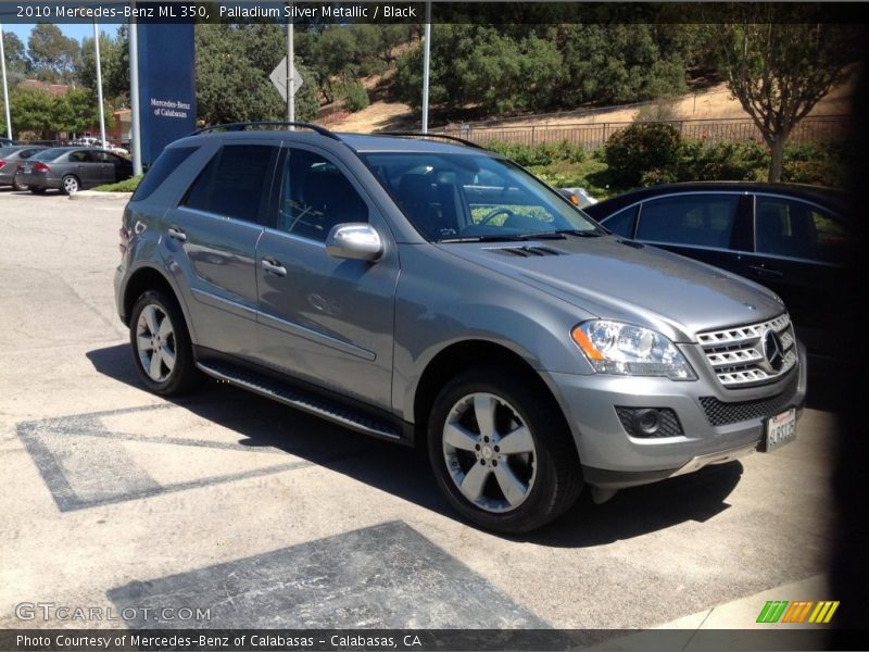 Palladium Silver Metallic / Black 2010 Mercedes-Benz ML 350