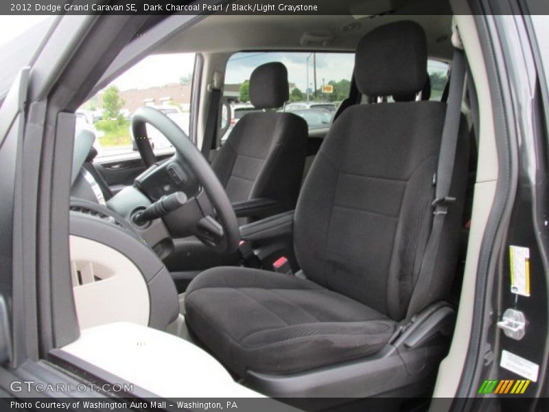 Dark Charcoal Pearl / Black/Light Graystone 2012 Dodge Grand Caravan SE