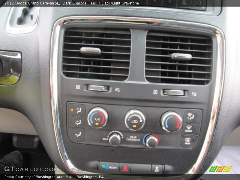 Dark Charcoal Pearl / Black/Light Graystone 2012 Dodge Grand Caravan SE