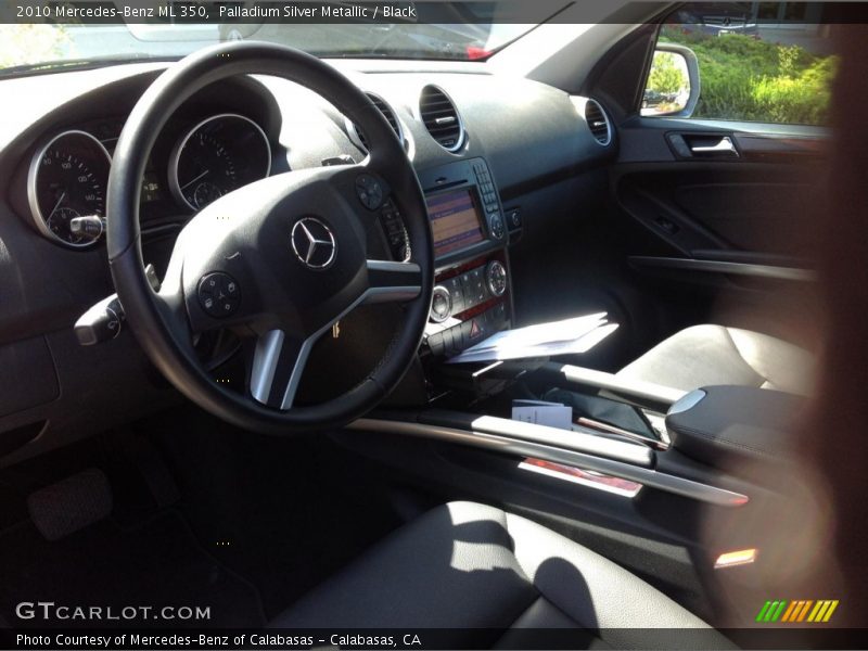 Palladium Silver Metallic / Black 2010 Mercedes-Benz ML 350