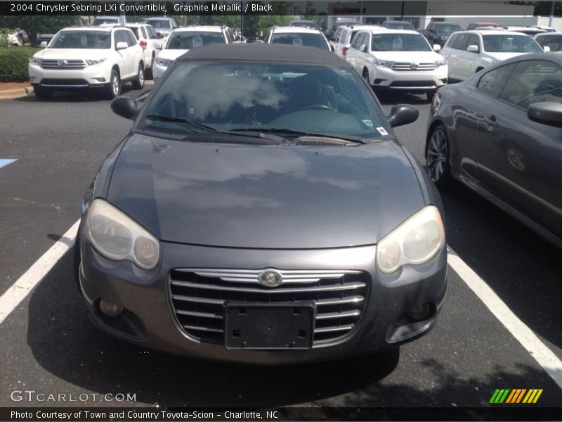 Graphite Metallic / Black 2004 Chrysler Sebring LXi Convertible
