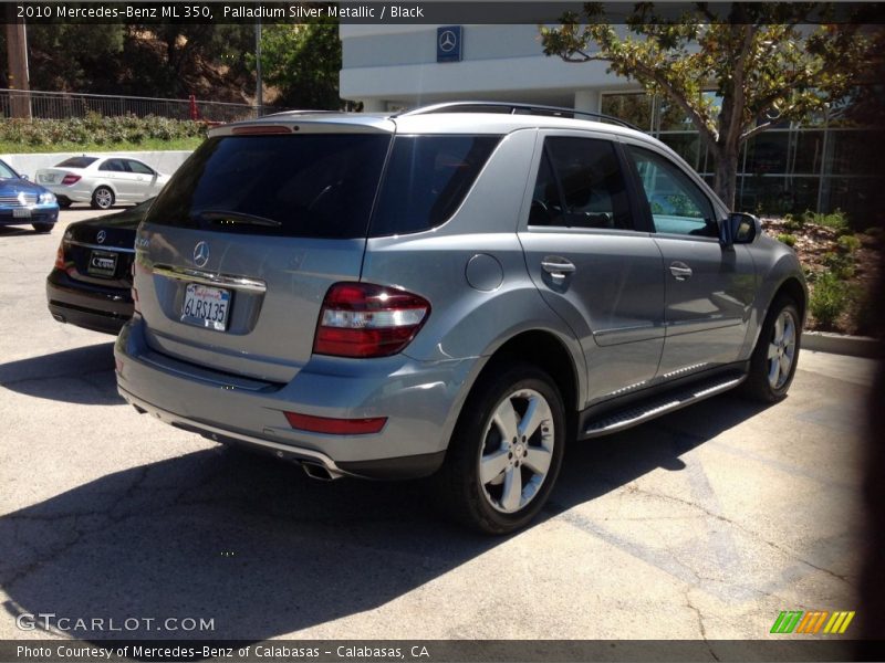 Palladium Silver Metallic / Black 2010 Mercedes-Benz ML 350