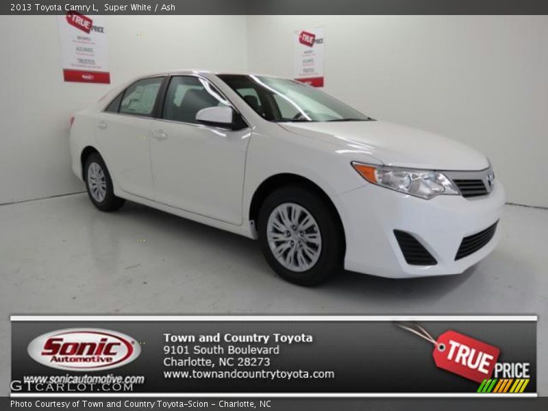 Super White / Ash 2013 Toyota Camry L