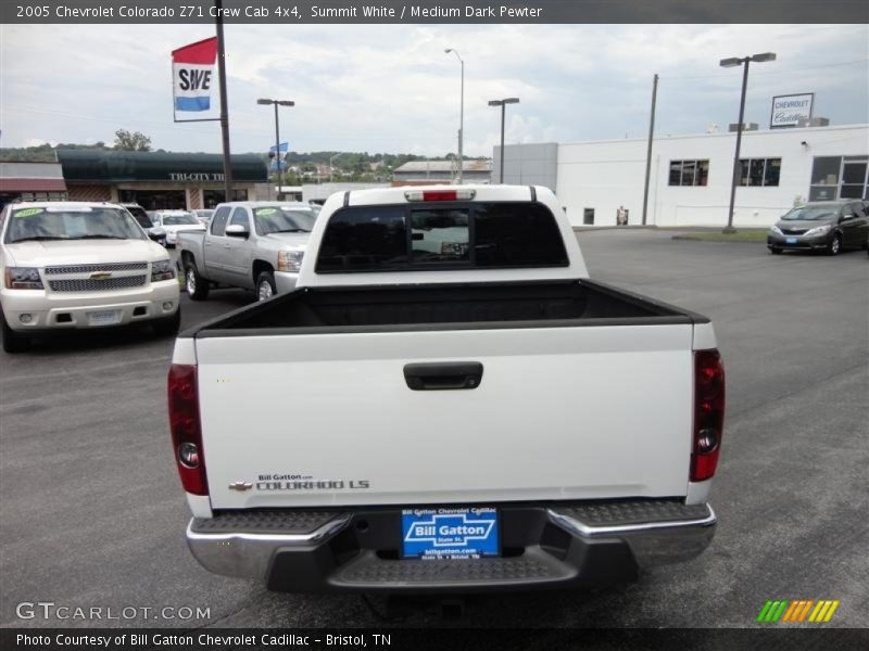 Summit White / Medium Dark Pewter 2005 Chevrolet Colorado Z71 Crew Cab 4x4