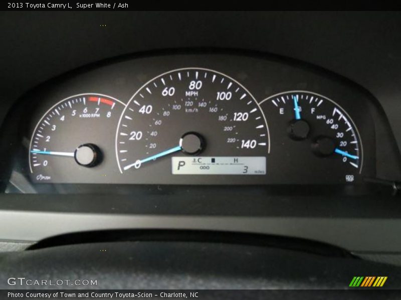 Super White / Ash 2013 Toyota Camry L