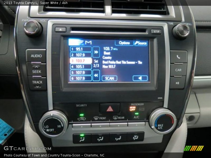 Super White / Ash 2013 Toyota Camry L