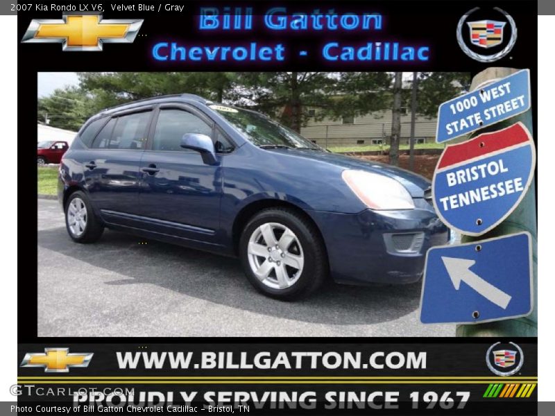 Velvet Blue / Gray 2007 Kia Rondo LX V6