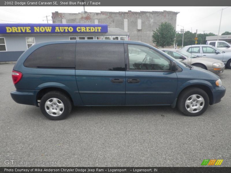 Steel Blue Pearl / Taupe 2002 Dodge Grand Caravan SE