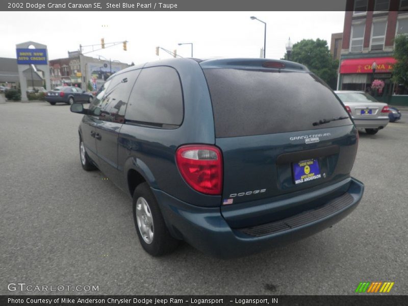 Steel Blue Pearl / Taupe 2002 Dodge Grand Caravan SE