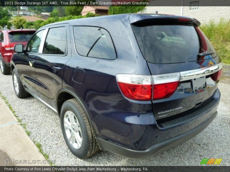 True Blue Pearl / Dark Graystone/Medium Graystone 2013 Dodge Durango SXT AWD