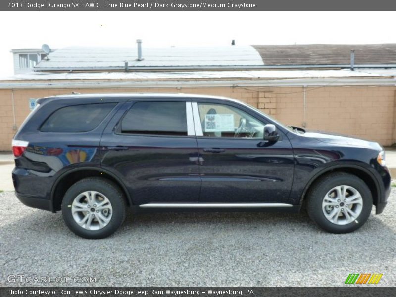 True Blue Pearl / Dark Graystone/Medium Graystone 2013 Dodge Durango SXT AWD
