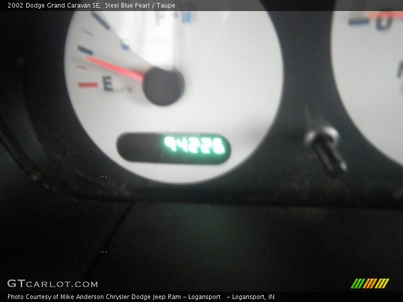 Steel Blue Pearl / Taupe 2002 Dodge Grand Caravan SE