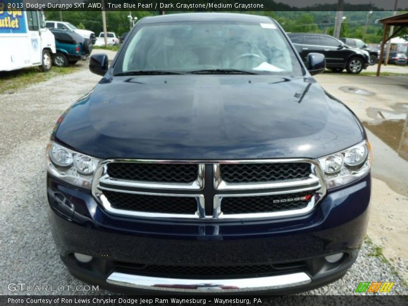 True Blue Pearl / Dark Graystone/Medium Graystone 2013 Dodge Durango SXT AWD