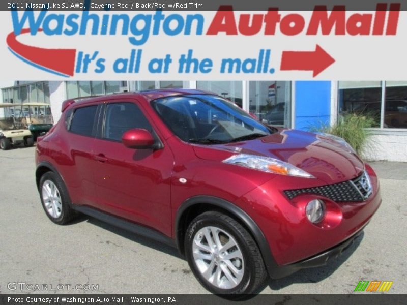 Cayenne Red / Black/Red w/Red Trim 2011 Nissan Juke SL AWD