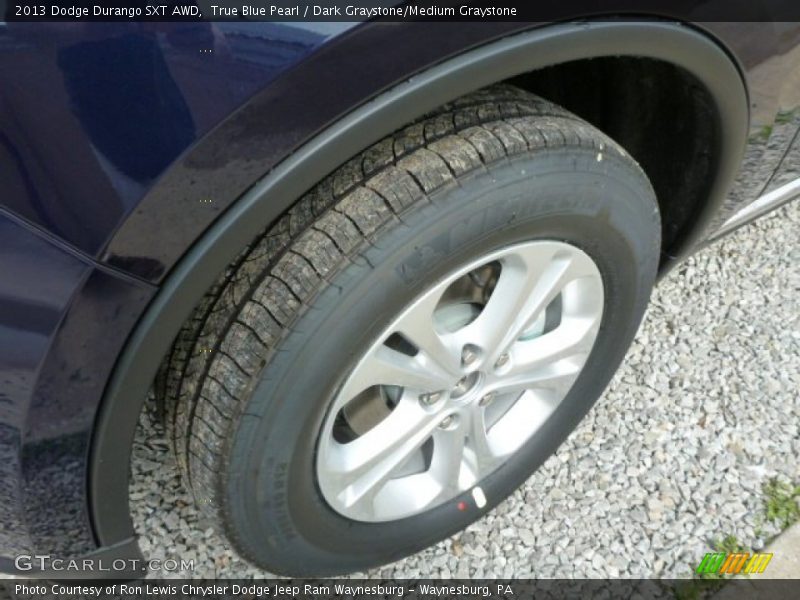 True Blue Pearl / Dark Graystone/Medium Graystone 2013 Dodge Durango SXT AWD