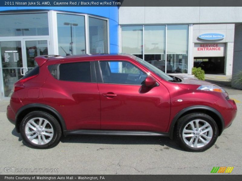 Cayenne Red / Black/Red w/Red Trim 2011 Nissan Juke SL AWD