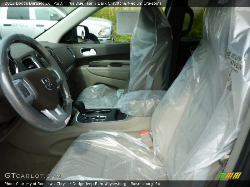 True Blue Pearl / Dark Graystone/Medium Graystone 2013 Dodge Durango SXT AWD