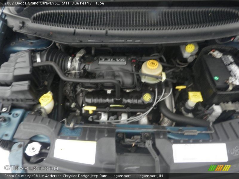Steel Blue Pearl / Taupe 2002 Dodge Grand Caravan SE