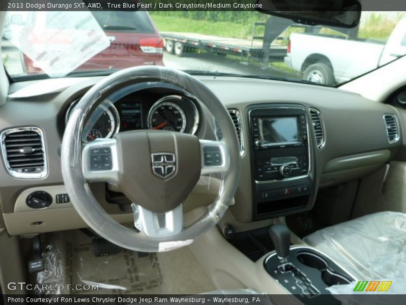 True Blue Pearl / Dark Graystone/Medium Graystone 2013 Dodge Durango SXT AWD
