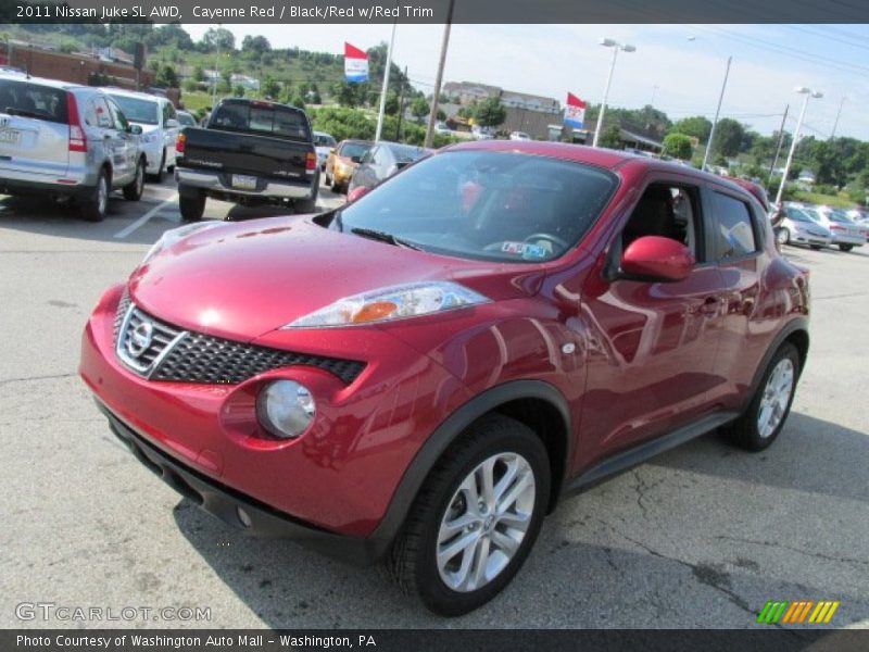 Cayenne Red / Black/Red w/Red Trim 2011 Nissan Juke SL AWD