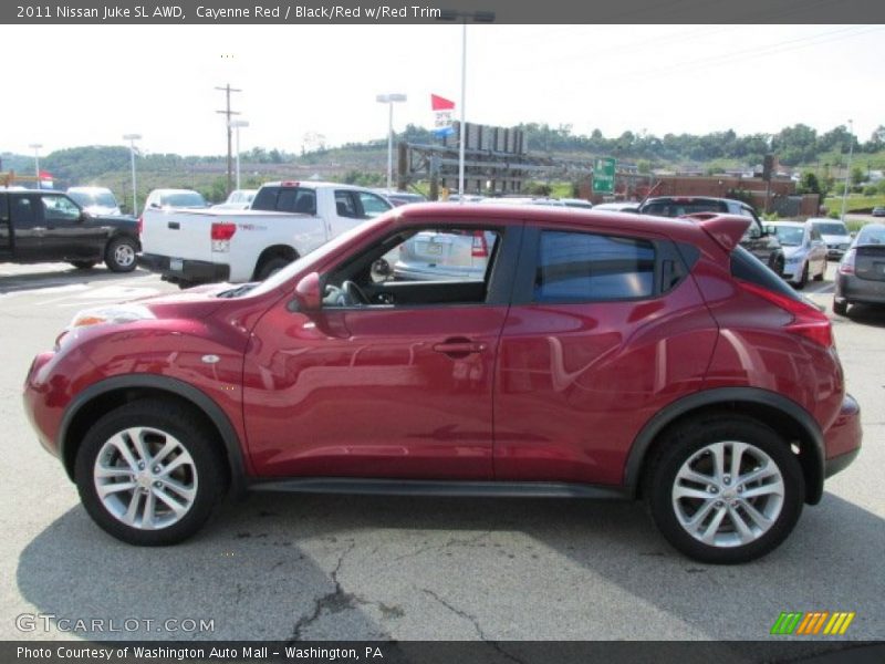 Cayenne Red / Black/Red w/Red Trim 2011 Nissan Juke SL AWD