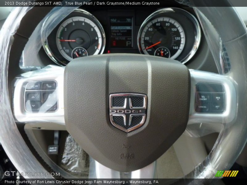 True Blue Pearl / Dark Graystone/Medium Graystone 2013 Dodge Durango SXT AWD