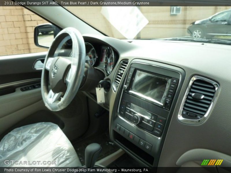 True Blue Pearl / Dark Graystone/Medium Graystone 2013 Dodge Durango SXT AWD