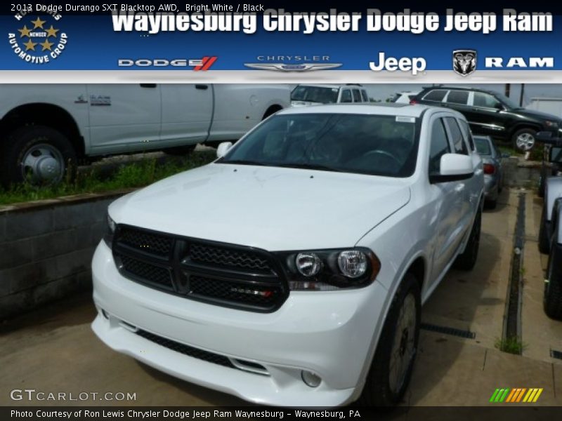 Bright White / Black 2013 Dodge Durango SXT Blacktop AWD