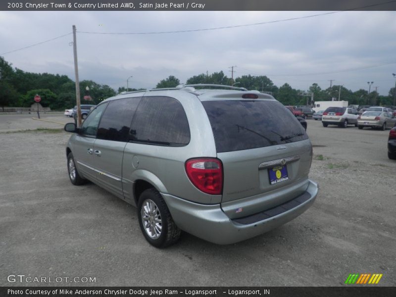 Satin Jade Pearl / Gray 2003 Chrysler Town & Country Limited AWD