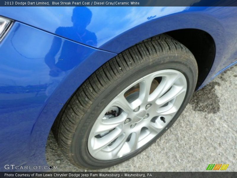 Blue Streak Pearl Coat / Diesel Gray/Ceramic White 2013 Dodge Dart Limited