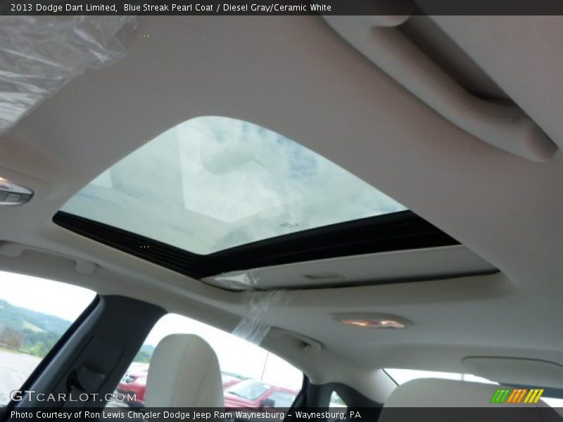 Blue Streak Pearl Coat / Diesel Gray/Ceramic White 2013 Dodge Dart Limited
