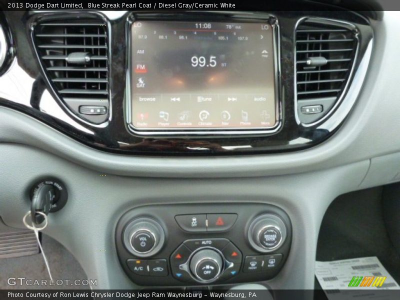 Blue Streak Pearl Coat / Diesel Gray/Ceramic White 2013 Dodge Dart Limited
