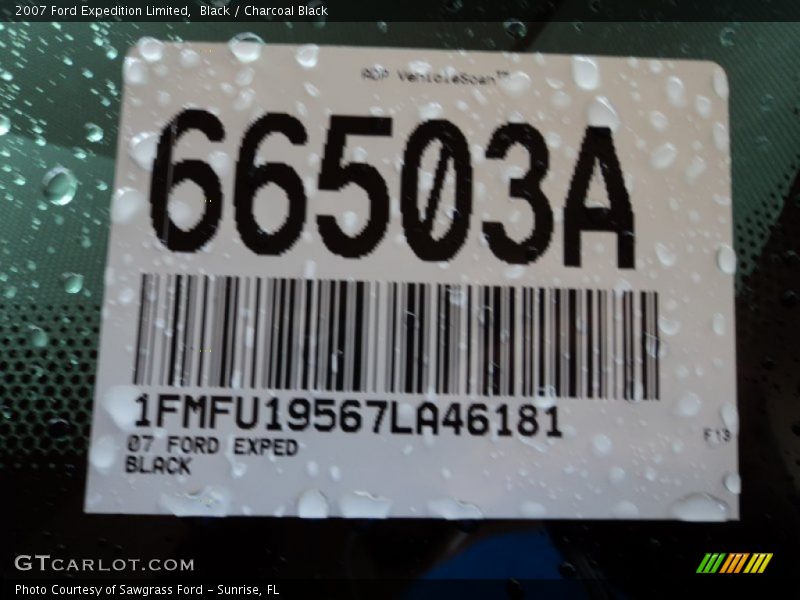 Black / Charcoal Black 2007 Ford Expedition Limited