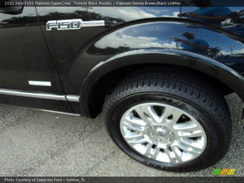 Tuxedo Black Metallic / Platinum Sienna Brown/Black Leather 2012 Ford F150 Platinum SuperCrew