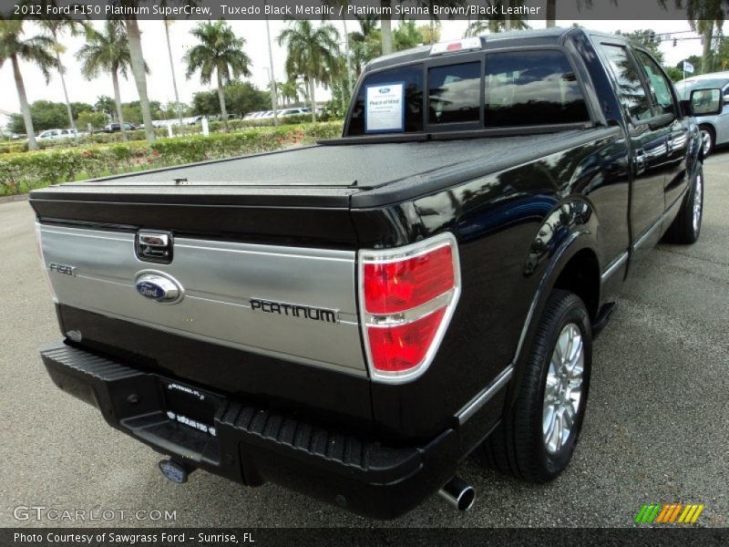 Tuxedo Black Metallic / Platinum Sienna Brown/Black Leather 2012 Ford F150 Platinum SuperCrew