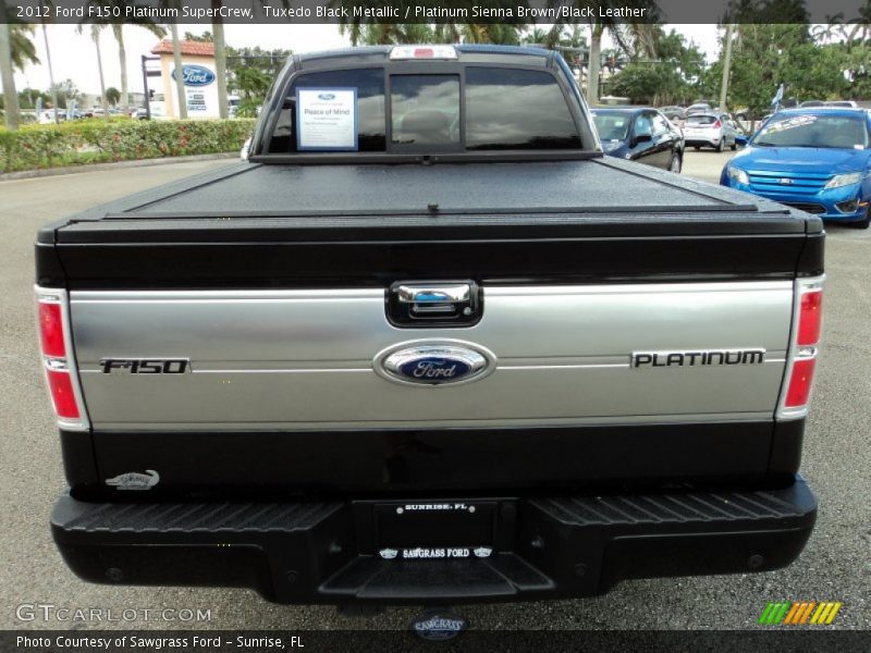 Tuxedo Black Metallic / Platinum Sienna Brown/Black Leather 2012 Ford F150 Platinum SuperCrew