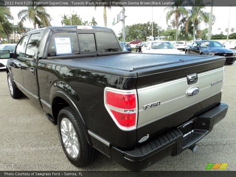 Tuxedo Black Metallic / Platinum Sienna Brown/Black Leather 2012 Ford F150 Platinum SuperCrew