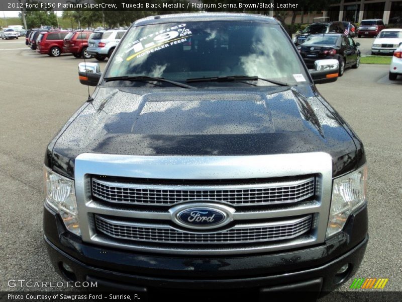 Tuxedo Black Metallic / Platinum Sienna Brown/Black Leather 2012 Ford F150 Platinum SuperCrew