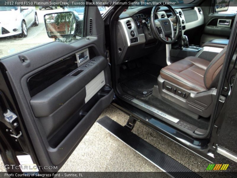 Tuxedo Black Metallic / Platinum Sienna Brown/Black Leather 2012 Ford F150 Platinum SuperCrew